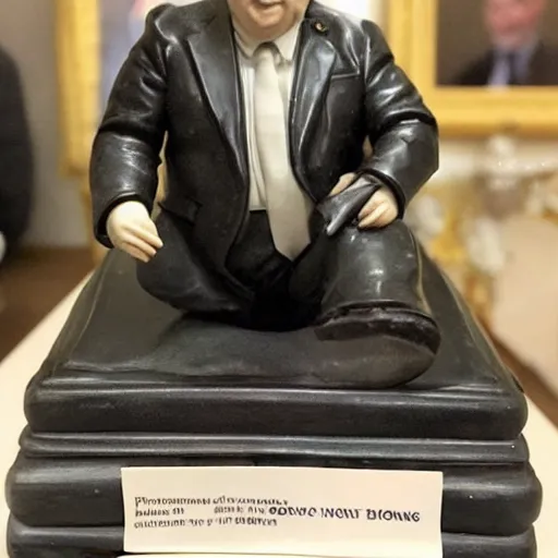 Image similar to Boris Johnson as a porcelain figurine