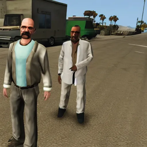 Prompt: Walter White in GTA:San Andreas