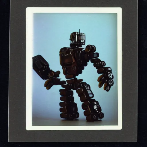 Image similar to polaroid photo of bionicle