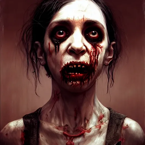 Image similar to pj harvey as a zombie, 7 days to die zombie, realistic proportions, fine art, award winning, intricate, elegant, sharp focus, cinematic lighting, digital painting, 8 k concept art, art by brom, art by guweiz and z. w. gu, art by michael hussar, 8 k