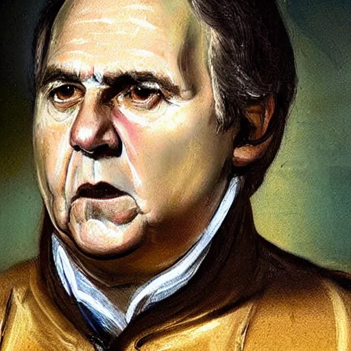 Prompt: Baroque portrait painting of coach Belichick imprisoned for football crimes