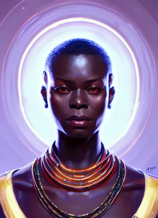 Image similar to symmetry!! portrait of apex legends african man, intricate, elegant, glowing lights, highly detailed, digital painting, artstation, glamor pose, concept art, smooth, sharp focus, illustration, art by artgerm and greg rutkowski, artey freytag