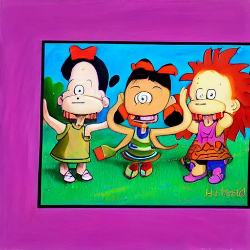 Image similar to rugrats painting by martin handford