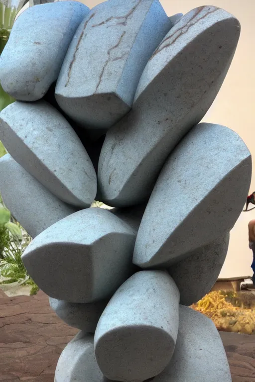 Prompt: eugene krabs of bikini bottom, marble sculpture