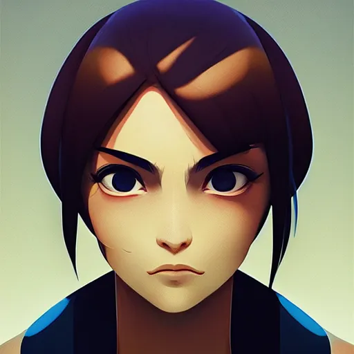 Image similar to face icon stylized minimalist pax, loftis, cory behance hd by jesper ejsing, by rhads, makoto shinkai and lois van baarle, ilya kuvshinov, rossdraws global illumination