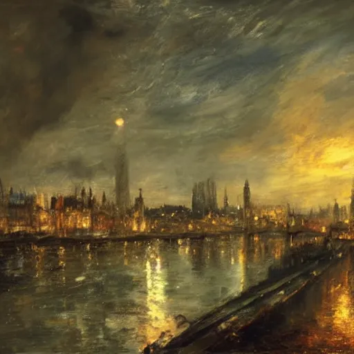 Prompt: city under night sky, artstation, by john constable, photoshoot, 3 - dimensional, in a symbolic and meaningful style