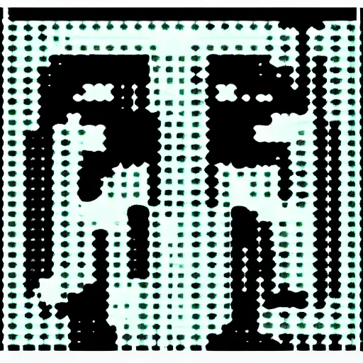 Image similar to y 2 k birthday party selfie, green monochrome 6 4 x 6 4 dot matrix resolution, 8 bit digitized