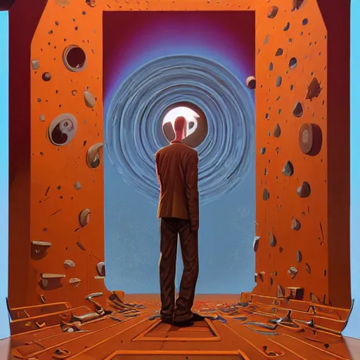 Image similar to a portal to another dimension by jeffrey smith, oil on canvas