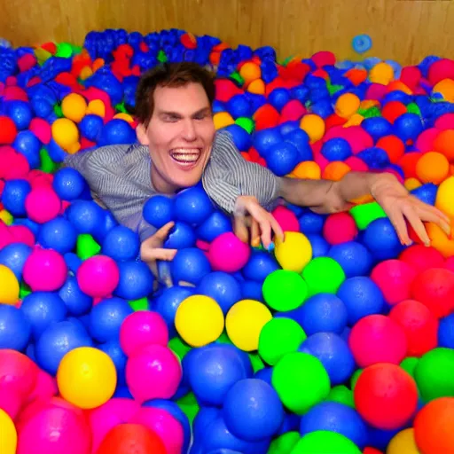 Image similar to Jerma985 playing in a ball pit