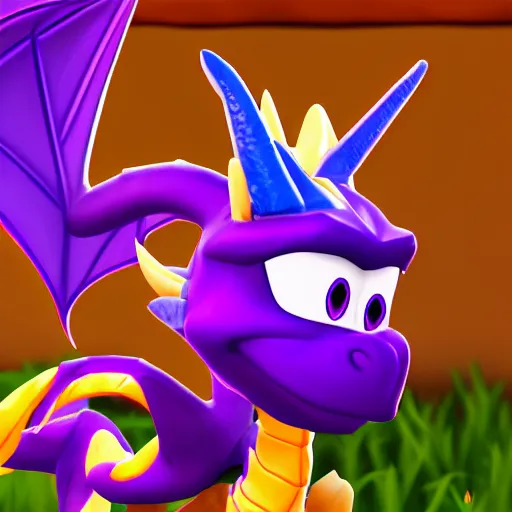 Image similar to spyro the dragon as a genie, 8k, digital art