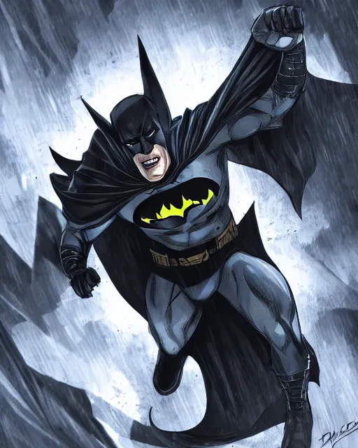 Image similar to ven as batman, with the powers of flash, dynamic lighting, fantasy concept art, trending on art station, stunning visuals, creative, cinematic, ultra detailed, comic strip style