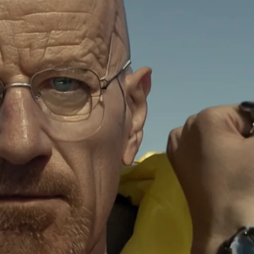 Image similar to a human face on the tip of a finger, breaking bad better call saul promotional imagery, mike ehrmantraut