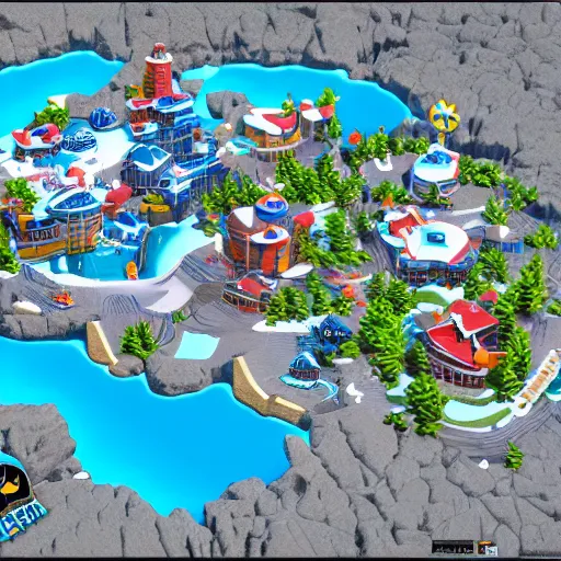 Image similar to club penguin in hyper detailed 4 k 3 d render