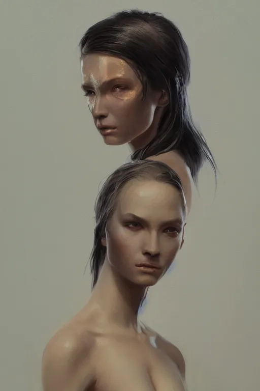 Image similar to a fancy portrait of an alien women by Greg Rutkowski, Sung Choi, Mitchell Mohrhauser, Maciej Kuciara, Johnson Ting, Maxim Verehin, Peter Konig, symmetrical , 8k photorealistic, cinematic lighting, HD, high details, atmospheric , trending on artstation