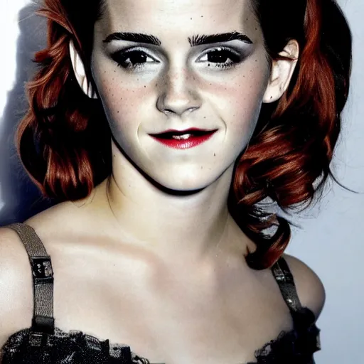 Image similar to pin-up girl Emma Watson and Kristen Stewart