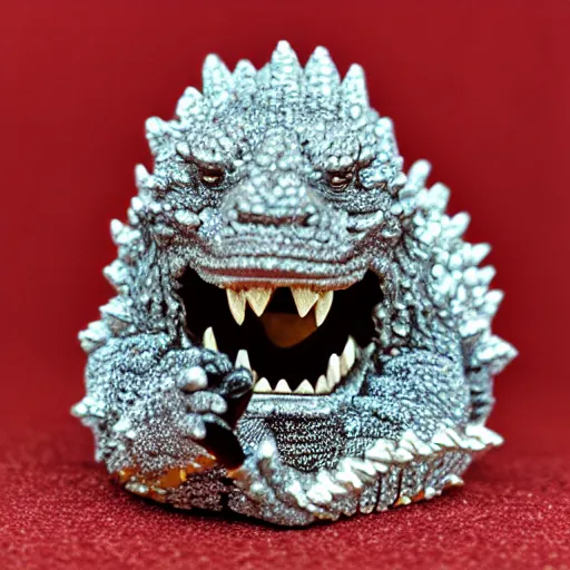 Image similar to godzilla eating diamonds, 5 5 mm