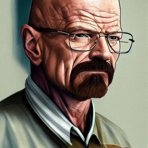 Prompt: Walter White dressed as a cook, digital art, artstation, high detailed, high rendering, high quality,