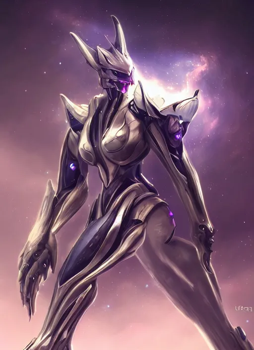 Image similar to cinematic shot, cosmic sized perfectly proportioned stunning beautiful anthropomorphic robot mecha female dragon, space background, larger than galaxies, holding milky way in sharp claws, sleek silver armor, epic proportions, epic size, epic scale, ultra detailed digital art, furry art, macro art, dragon art, giantess art, warframe fanart, furaffinity, deviantart