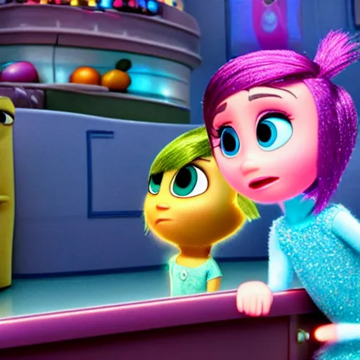 Image similar to ariana grande as a joy in movie inside out