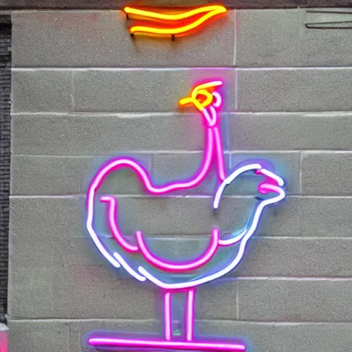 Image similar to neon chicken