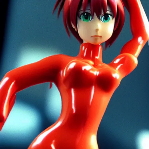 Prompt: a miniature model Asuka from evangelion , 4K, award winning photo 35mm