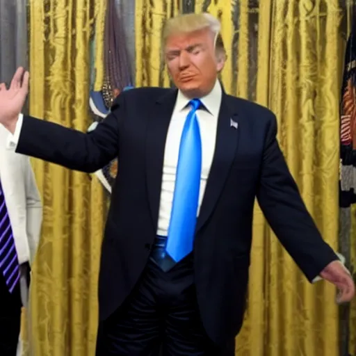 Image similar to donald trump dancing ricardo milos dance