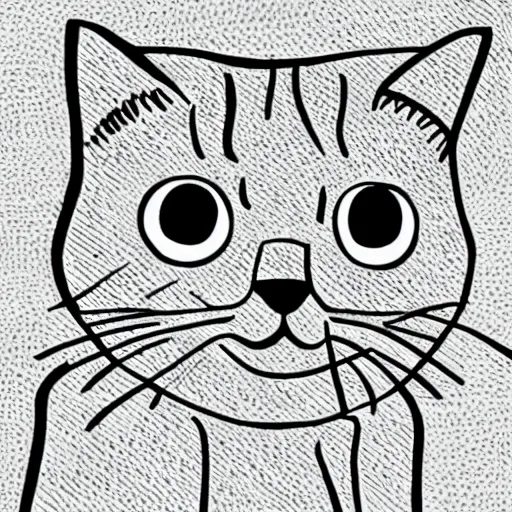Image similar to outline cat doodle simple cute