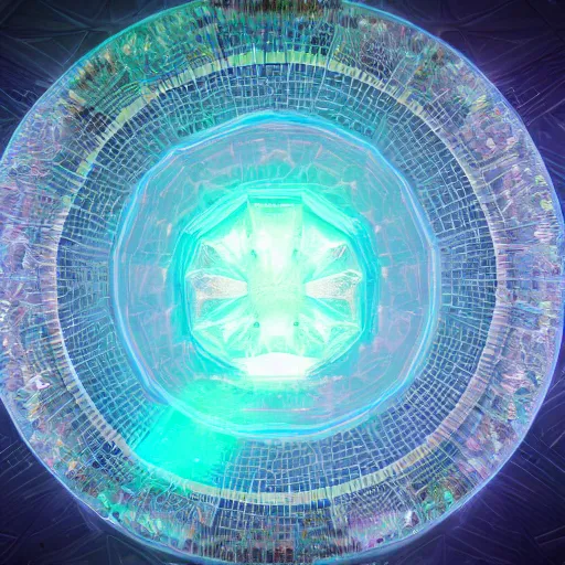 Image similar to A giant, glowing crystal sits in the center of a dark room, Strange symbols line the walls, and a soft light glows from somewhere deep within the room, highly detailed, digital photo, HDRI, by christopher bretz and kael ngu, vivid colors, high contrast, 8k resolution, intricate, photorealistic, smooth, psychedelic color scheme, concept art, award winning, behance contest winner