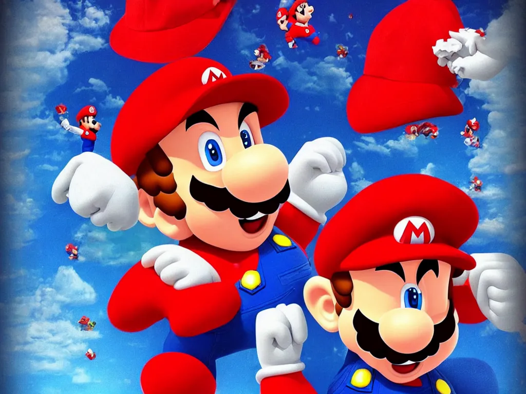 Prompt: Mario in a red hat in the style of David Lynch Blue Velvet film aesthetic!!!