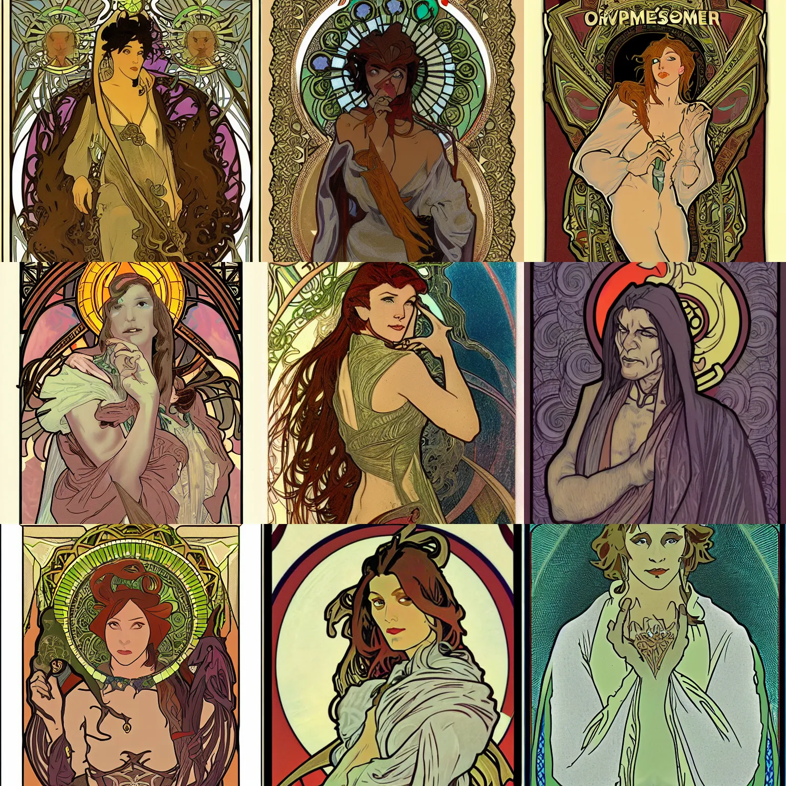 Prompt: The Doomsayer in the style of Alphonse Mucha