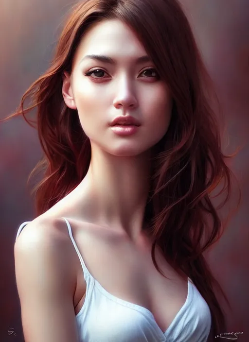 Image similar to photo of a gorgeous young woman in the style of stefan kostic, realistic, sharp focus, 8k high definition, insanely detailed, intricate, elegant, art by stanley lau and artgerm