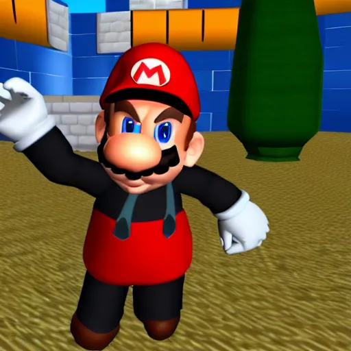 Image similar to Bernie Sanders as the final boss in Mario 64, screenshot