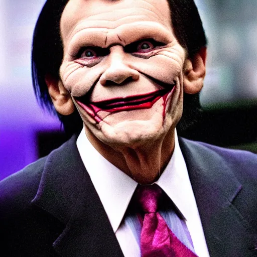 Prompt: kenneth copeland dressed as the joker