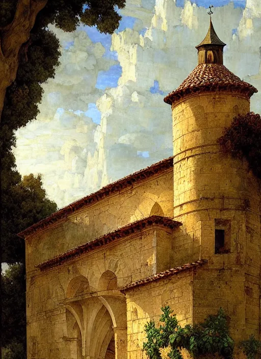 Prompt: lourmarin chateau in provence pattern texture, elegant, peaceful, hyper realistic, extremely detailed, dnd art, fantasy art, intricate fantasy painting, dramatic lighting, vivid colors, deviant art, artstation, by edgar maxence and caravaggio and michael whelan and delacroix.