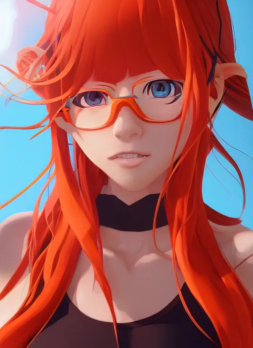 Prompt: highly detailed portrait of asuka langley soryu, loish, rhads, makoto shinkai and lois van baarle, ilya kuvshinov, global illumination, radiant light, detailed and intricate environment