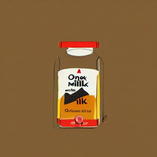 Image similar to a one milk, digital art,