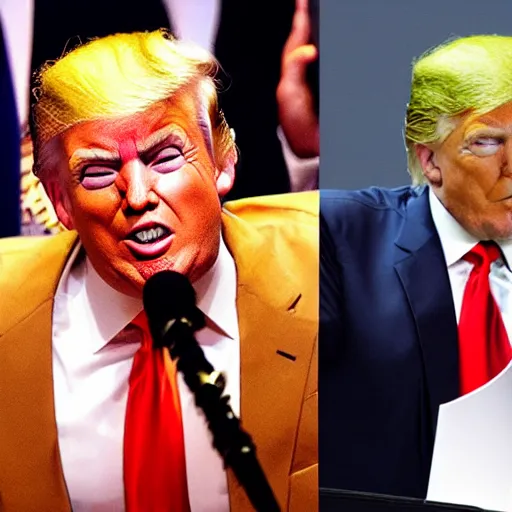 Image similar to donald trump is in cosplay of sun wukong