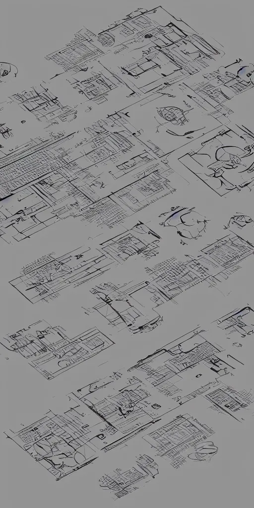 Image similar to robotic cowboy axonometric blueprint, plans, infographic, poster, westworld, year 1850