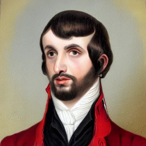 Prompt: regency era painting of a young ringo starr clean shaven