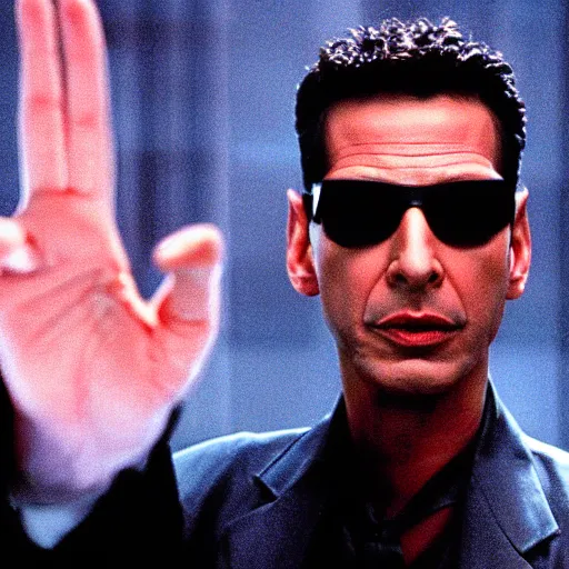 Image similar to jeff goldblum in the matrix