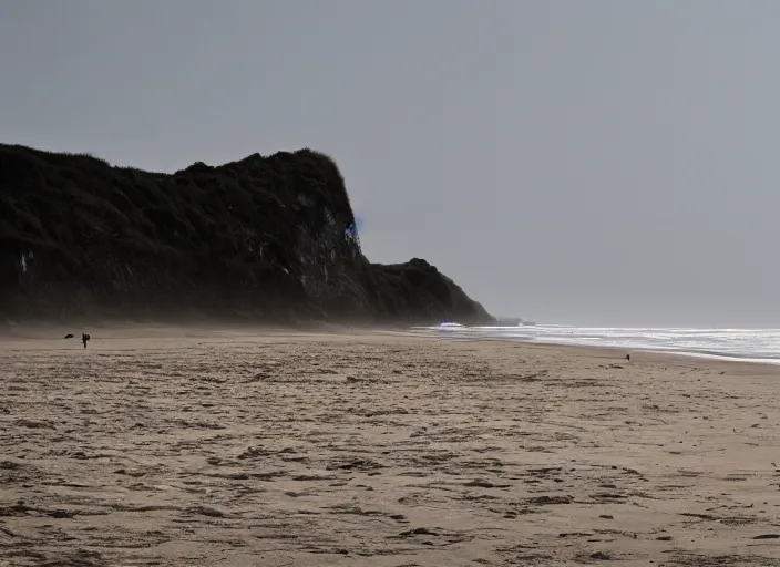 Prompt: alone at the beach, photography by wolfgang tillmans, photoreal, 4 k