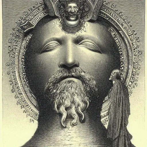 Image similar to Profile picture of a deity-of-language by Gustave Dore