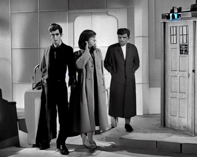 Image similar to Still from a 1960s episode of Doctor Who