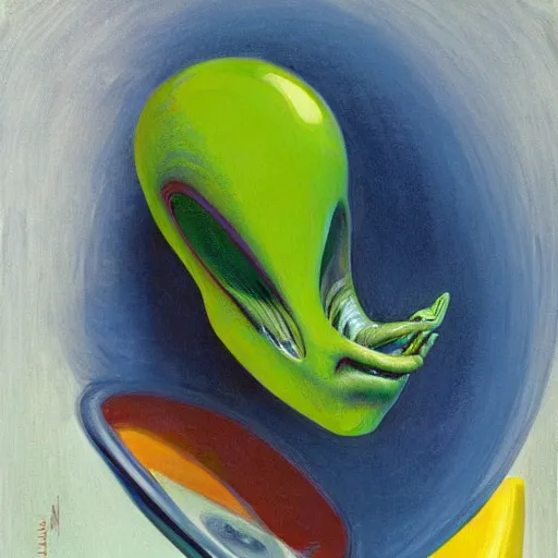 Image similar to alien by wayne thiebaud