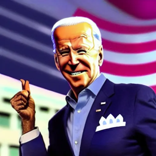 Image similar to Joe Biden in JoJo's Bizarre Adventure