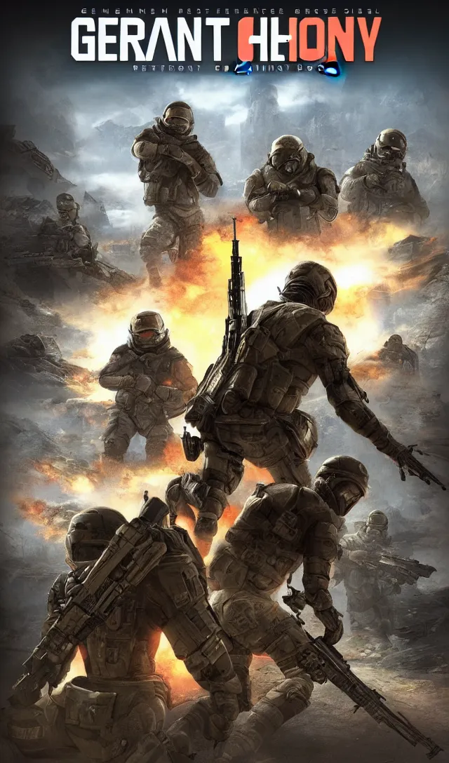 Image similar to generic first person shooter video game box art