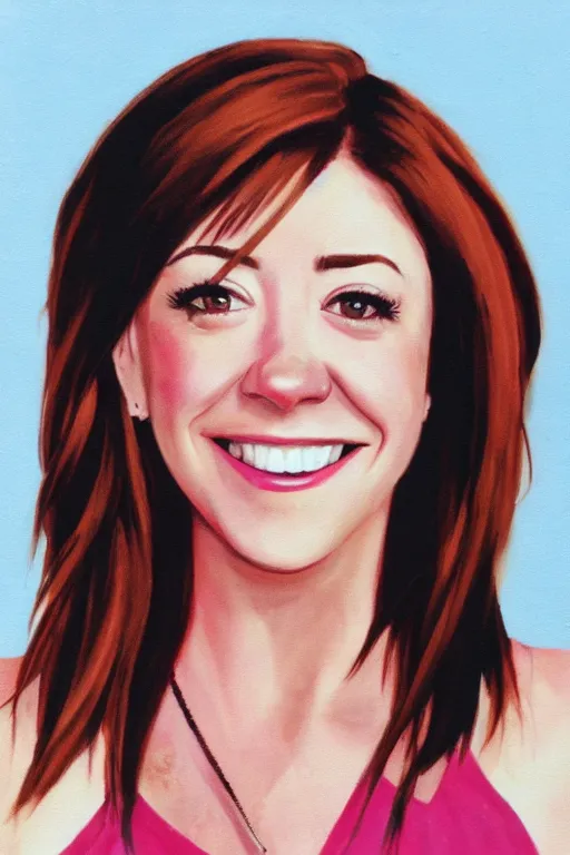 Image similar to portrait of tomboy alyson hannigan