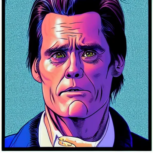 Image similar to “ jim carrey retro minimalist portrait by jean giraud, moebius starwatcher comic, sharp, smooth face, 8 k ”