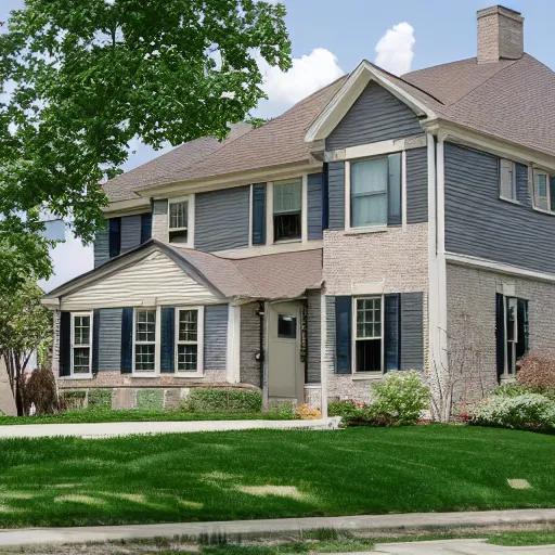 Image similar to house in wheaton, il. photographed with leica summilux - m 2 4 mm lens, iso 1 0 0, f / 8, portra 4 0 0