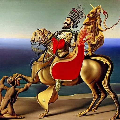 Image similar to salvador dali in the role of padishah emperor shaddam iv